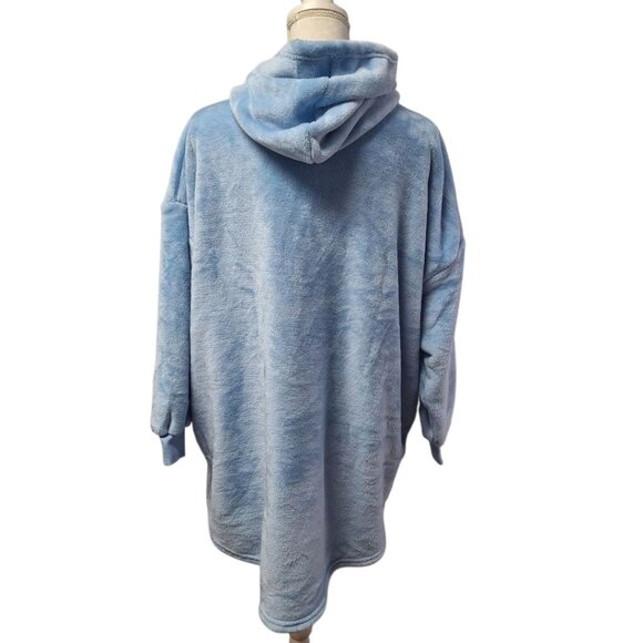 The Comfy Blue Pullover Sweatshirt Hoodie Soft One Size Womens Cozy Snuggle - Picture 4 of 10